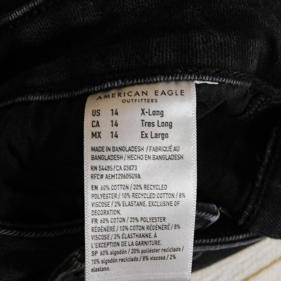 American Eagle Skinny Kick Jeans - Size 14, X-Long - Picture 3 of 3
